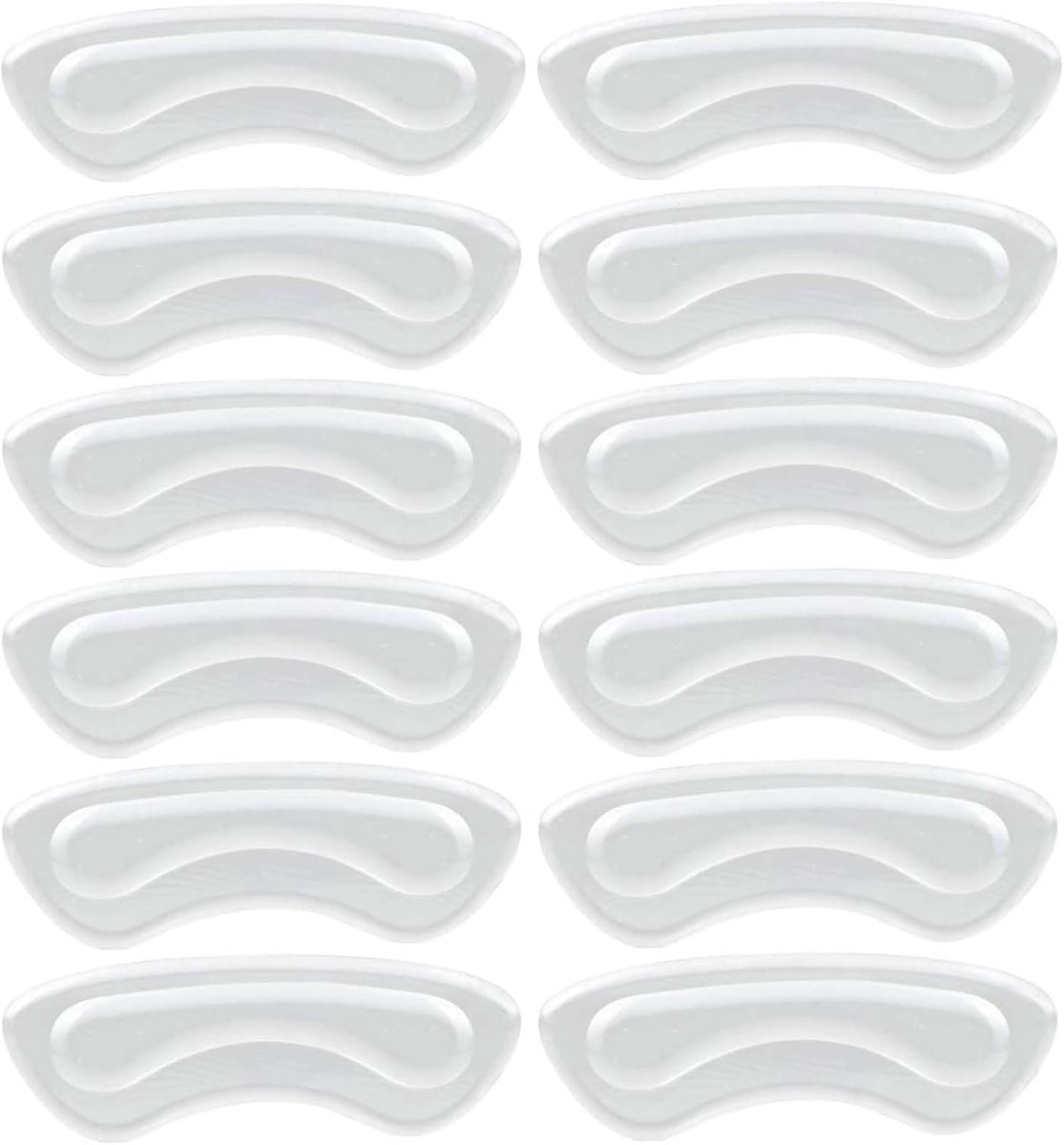 Heel Pads, 6 Pairs Comfortable Heel Pads, Self-Adhesive Heel Pads for Foot Care (Silicone) - ShopVlot