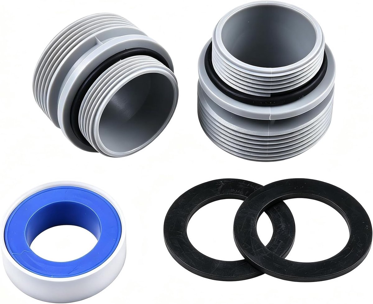 Zwembadslangadapters, 2 stuks zwembadslangadapters, 4560 zwembadadapters met afdichting voor slang van 40 mm naar 1 - ShopVlot