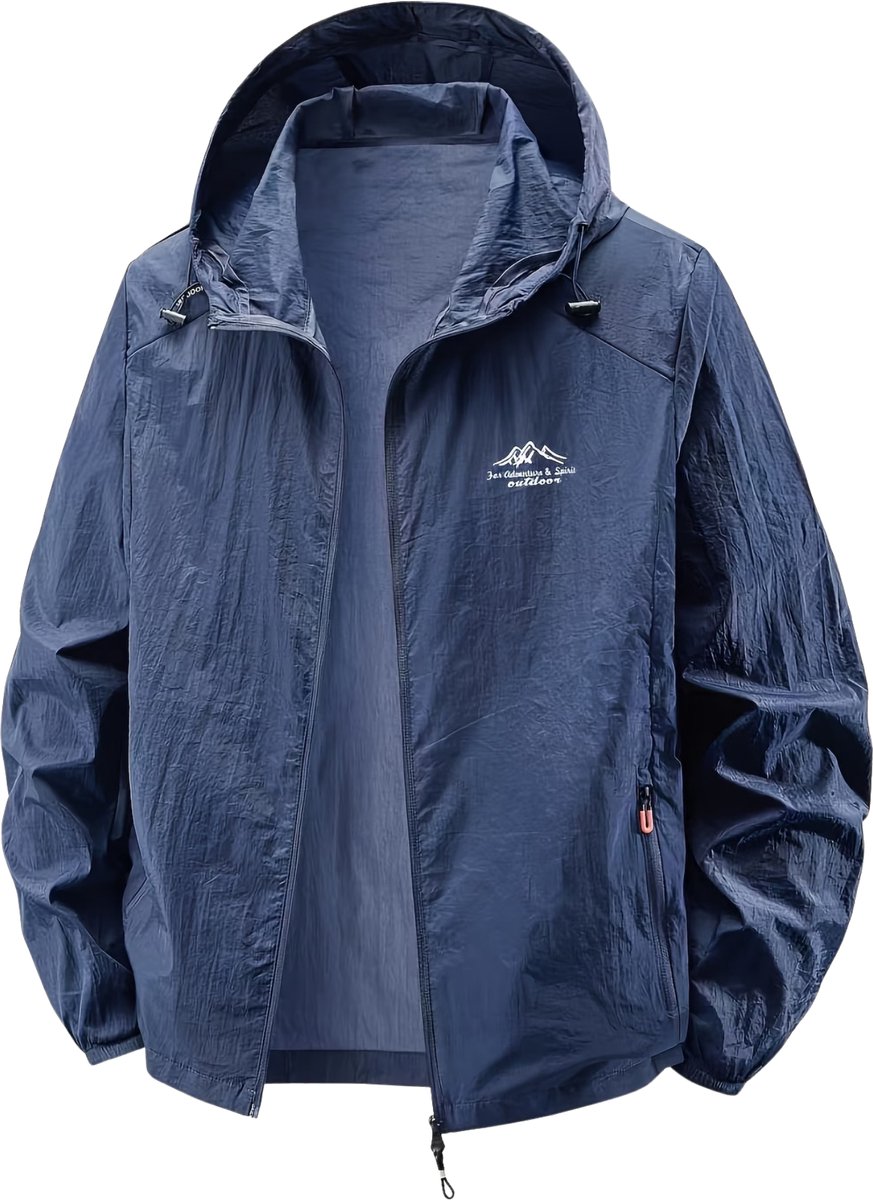 Currero Zomerjas Heren Tussenjas Zomerjack Volwassenen Windjack Windbreaker Outdoor Diepblauw