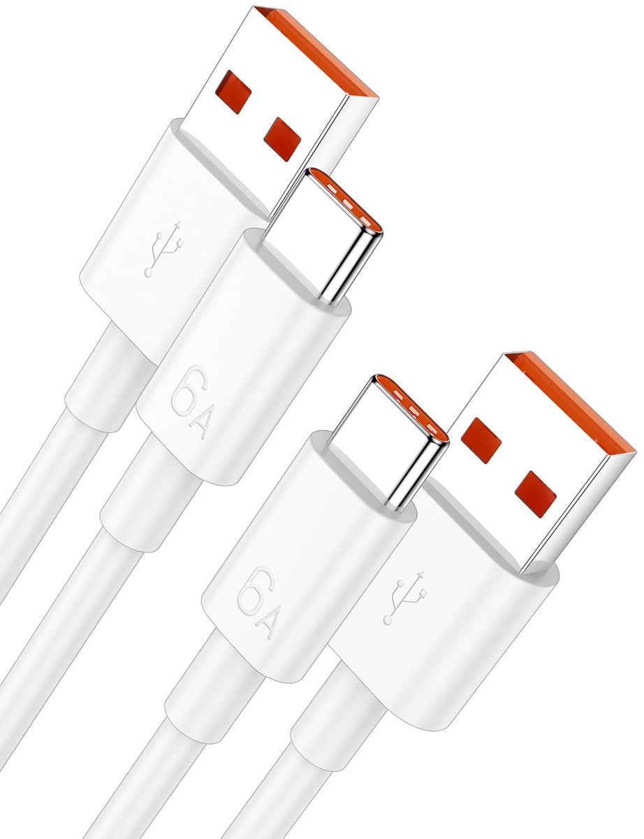 6A USB C-kabel snel opladen voor Honor 400 200 Lite/Pro/Smart, 100 W 2 m 2 stuks kabel type C snel opladen gegevens - ShopVlot