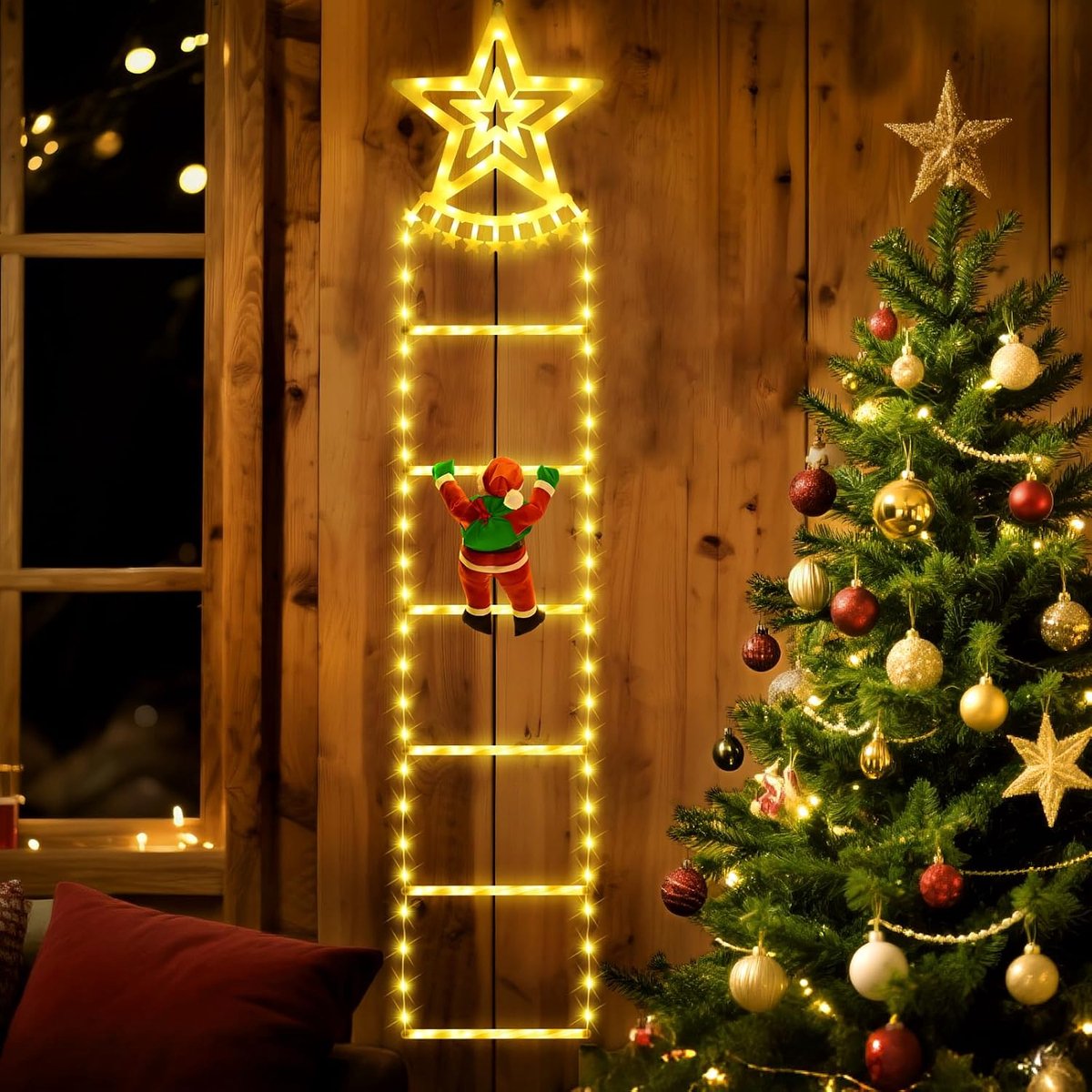 Santa Fairy Lights for Indoor and Outdoor Use USB with Remote Control, 1.2 m LED Fairy Lights with Battery Timer, 8 - ShopVlot