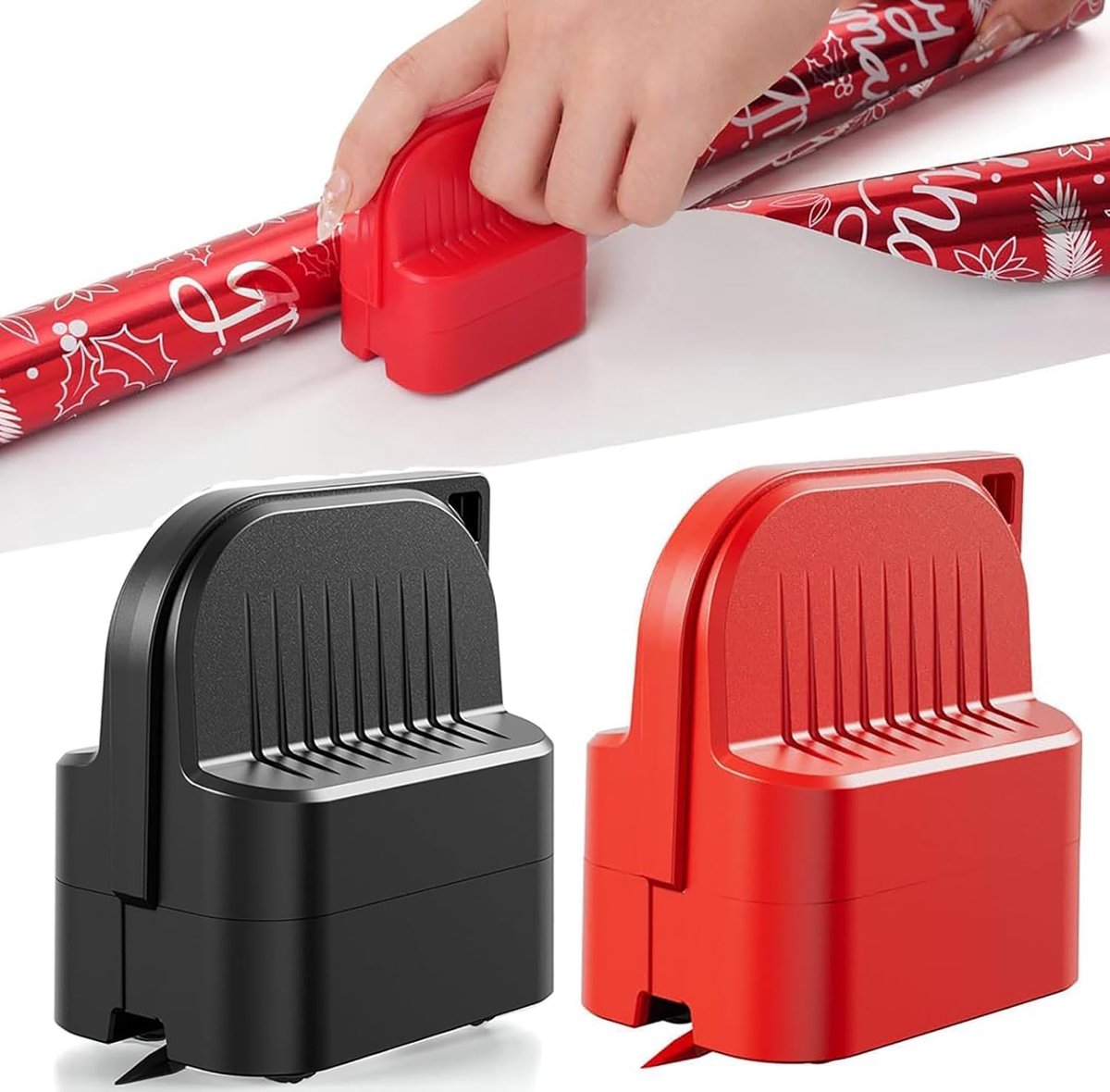 KEWAYO Cadeaupapiersnijder voor wielen, 2 stuks verpakkingspapiersnijder, cadeaupapiersnijder met 2 verwisselbare - ShopVlot