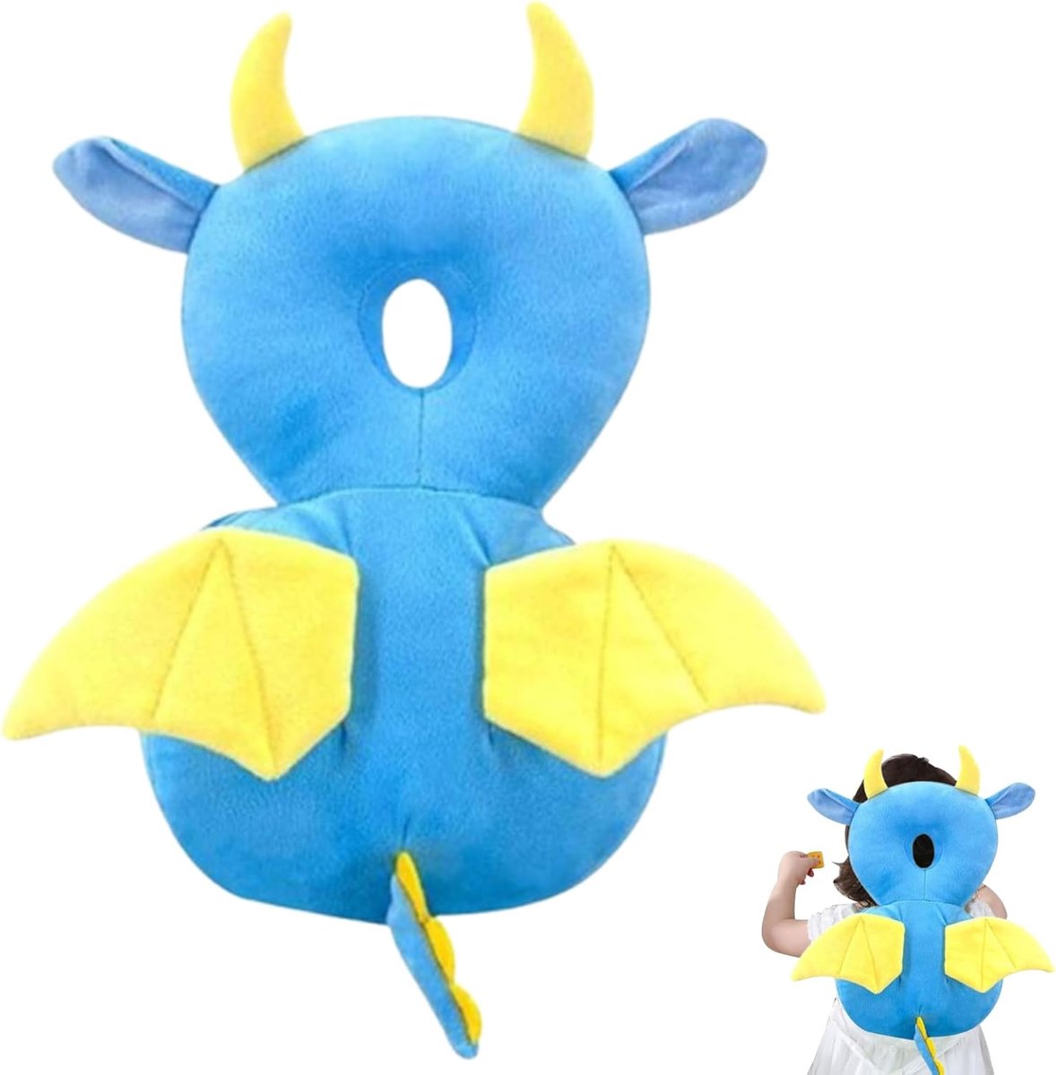Newborn Baby Head Protection Head Protection Kids Dragon Pillow Backpack Adjustable Baby Kids Learning Running Head - ShopVlot
