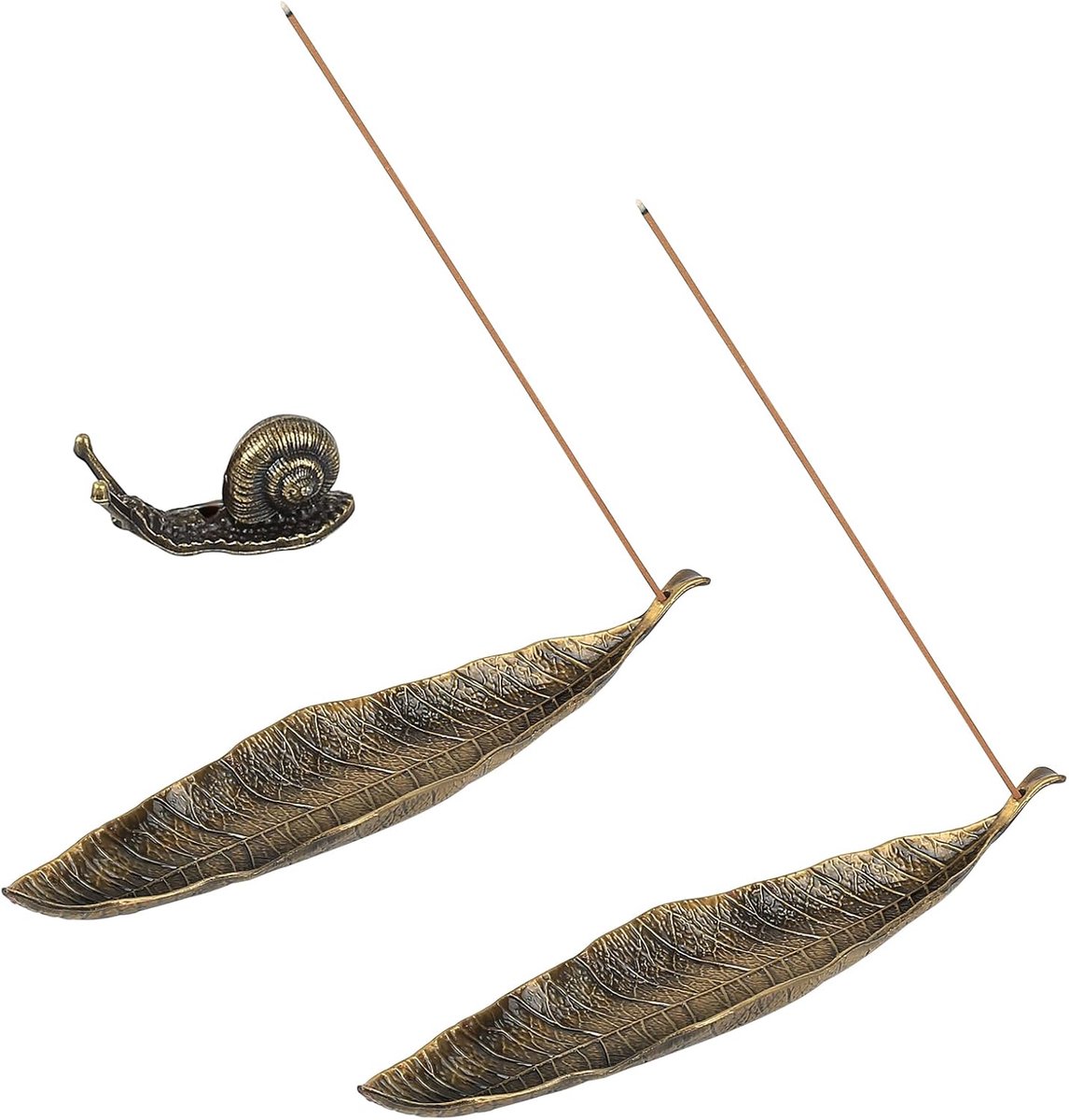 2 stuks wierookhouders, metalen wierookstokhouder met asopvanger, voor meditatie, yogatafel, toonbank, kantoor - ShopVlot