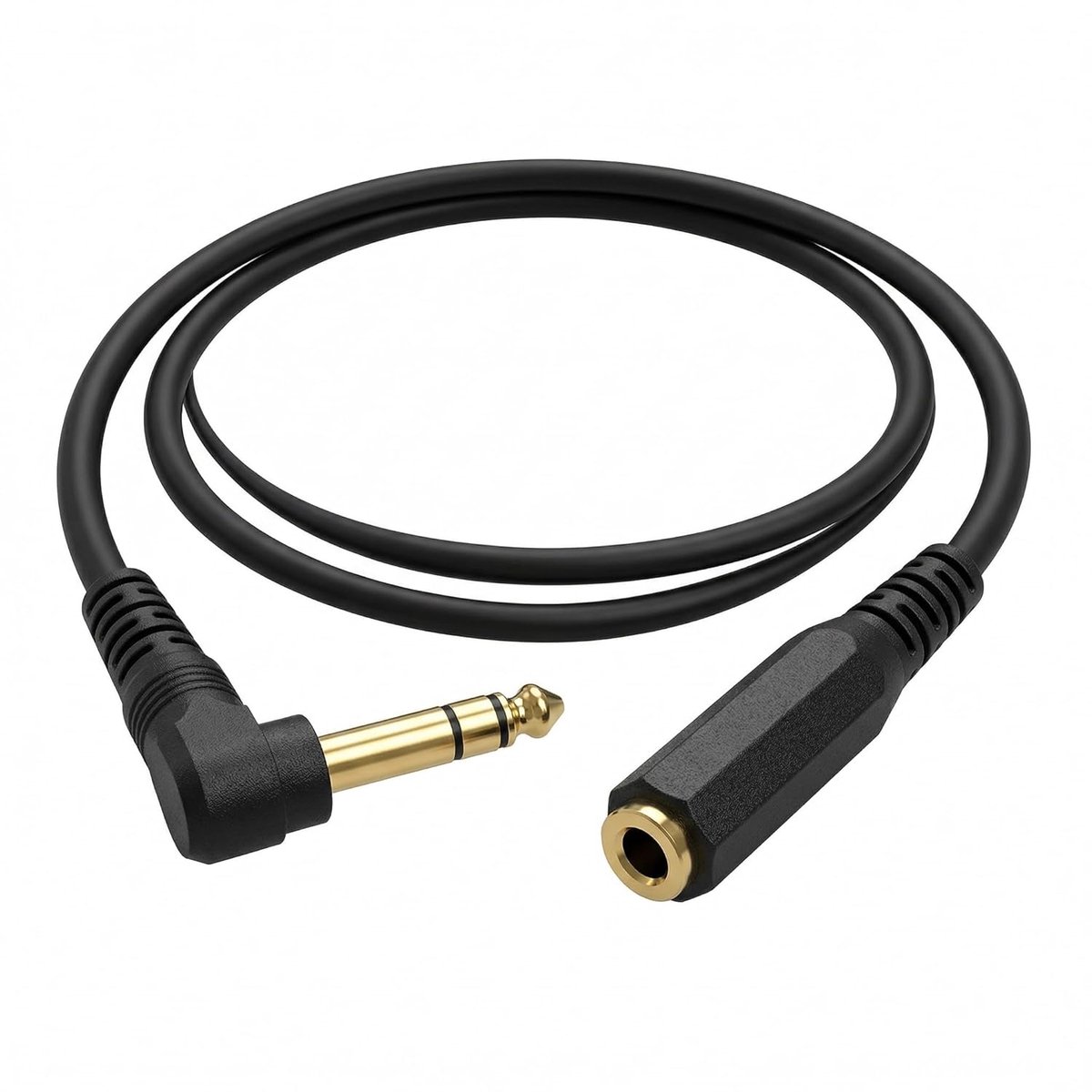 Extension Cable Jack 6.35 Male Female, Right Angle Extension Cable with Angle Plug, Stereo Extension 50cm, Headphone - ShopVlot