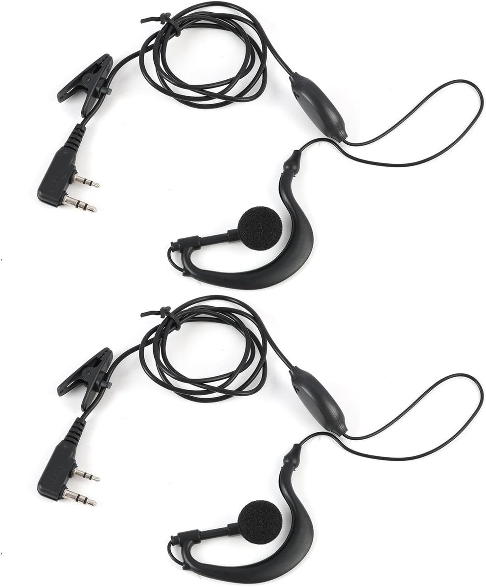 Set of 2 Acoustic Headphone Microphone Compatible with Baofeng BF-888S / BF-777S / BF-666S / UV-5R / 5RA / 5RE Two Way - ShopVlot