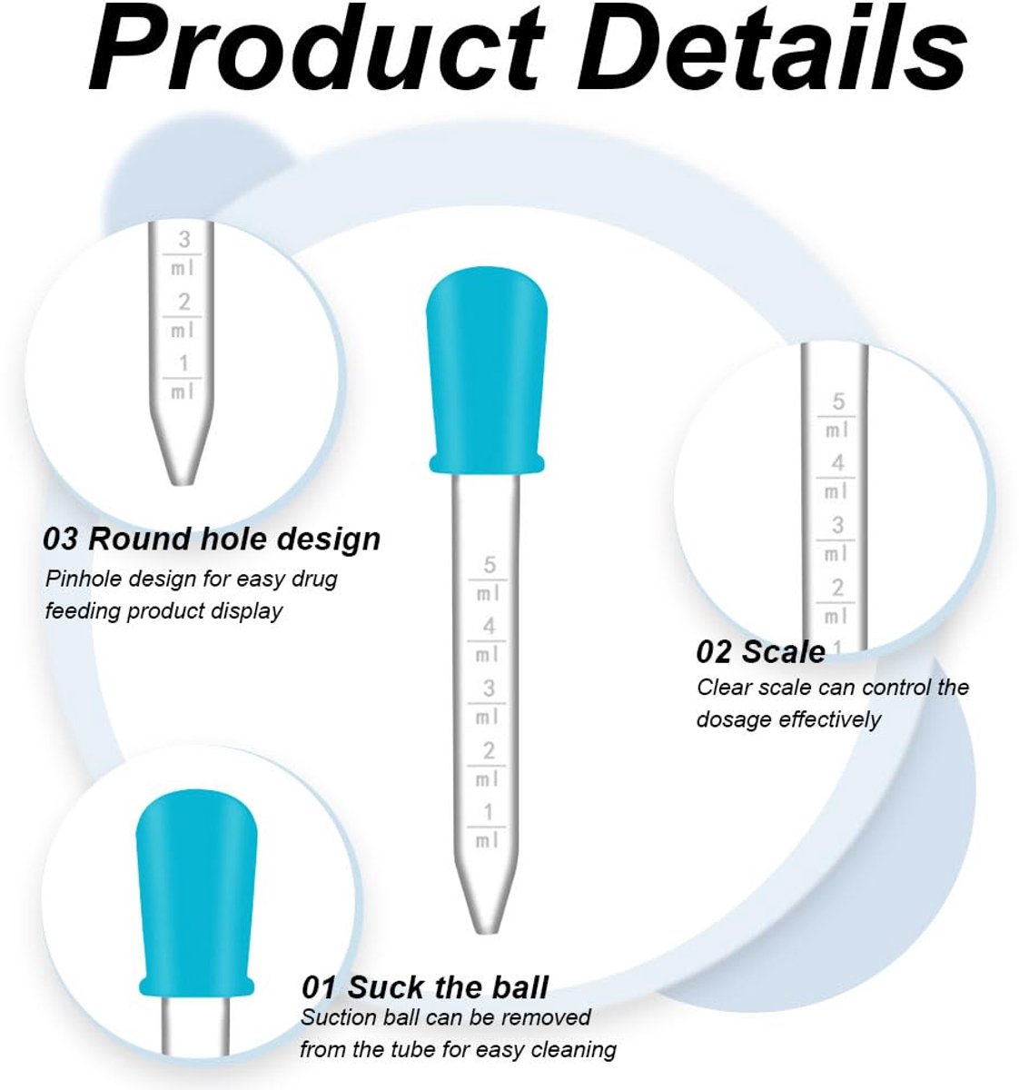 Pipette 4 x 5 ml Silicone Plastic Pipettes and 1 Piece Reed Brushes, Liquid Dropper, Transparent Pipette with Cleaning - ShopVlot