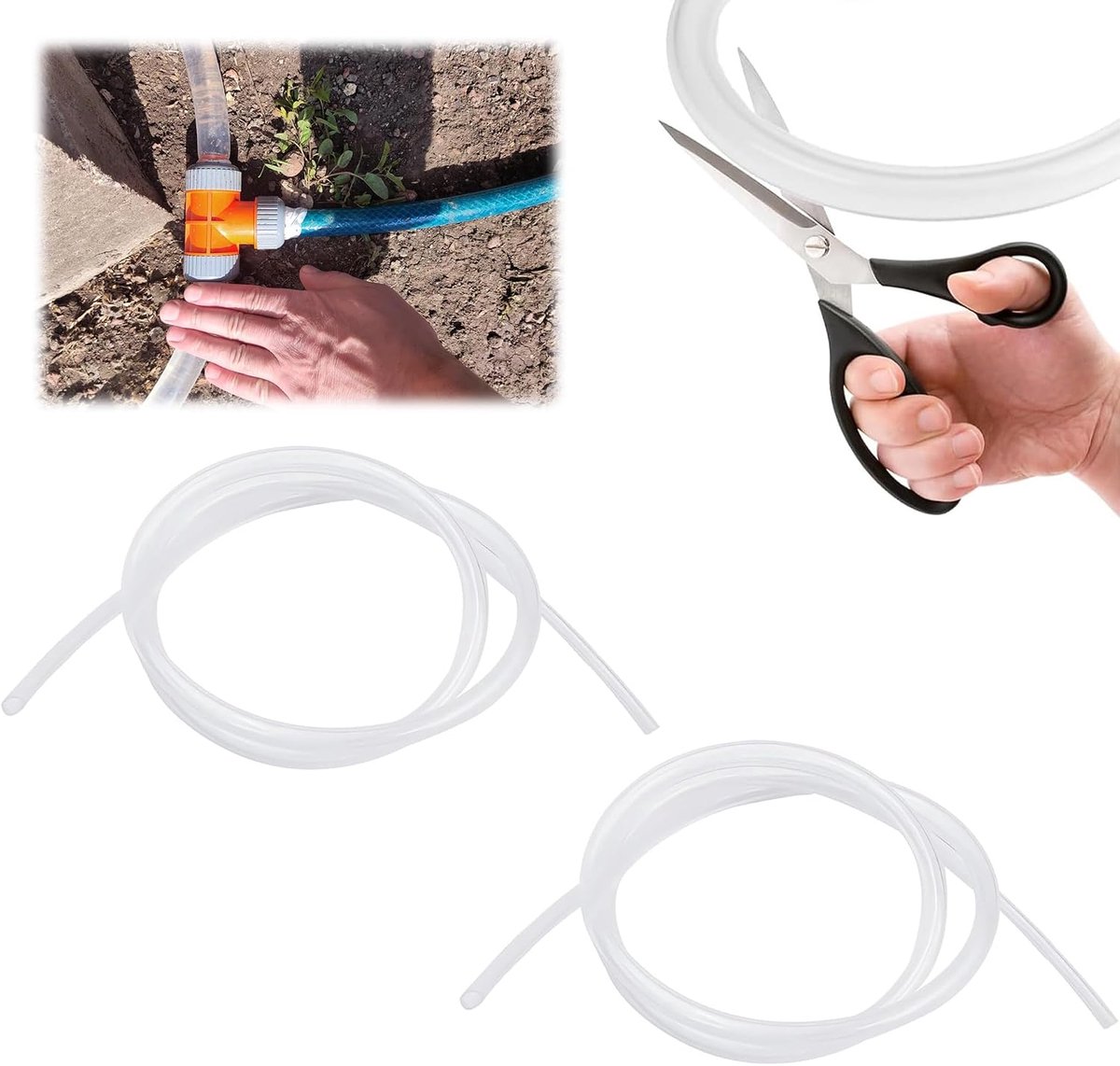 2pcs 2mm x 4mm flexible food safe silicone hose transparent 2m high temperature rubber hose for water and oil transfer - ShopVlot
