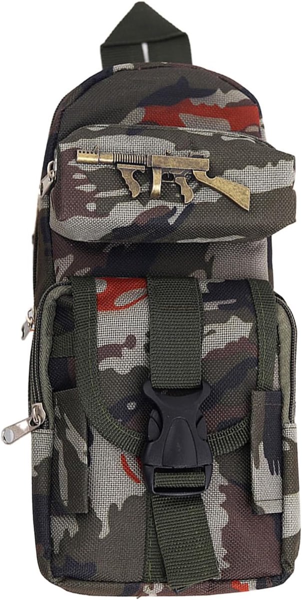 Gekleurde camouflage-etui met ritssluiting, camouflage voor middelbare scholieren (jongens en meisjes), meerlaagse - ShopVlot