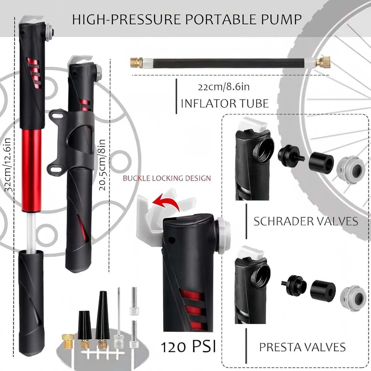 Fietsreparatieset met zadeltas, multifunctioneel gereedschap, 16-in-1, fietsgereedschapsset met mini-pomp - ShopVlot
