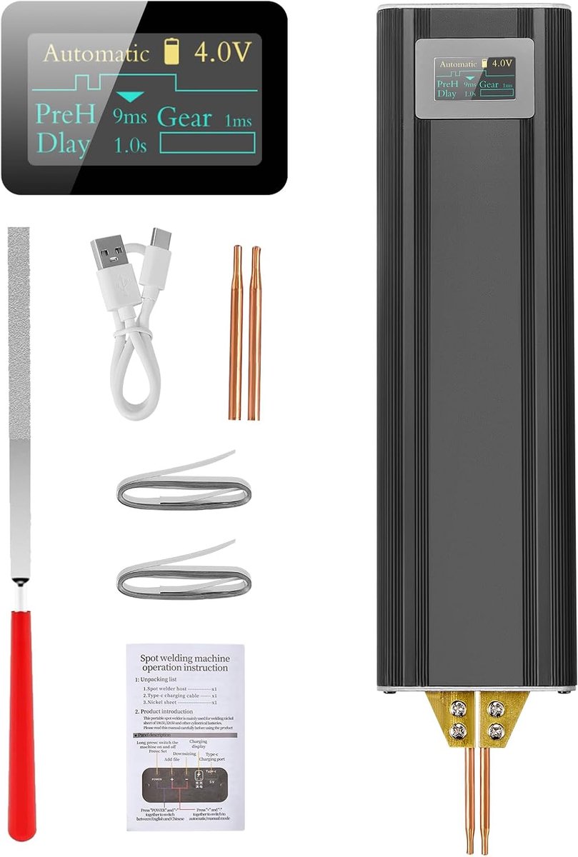 Batterijlasser 2-in-1 - 5.0 Ah - Automatisch en handmatig - Perfect voor batterijreparatie - ShopVlot