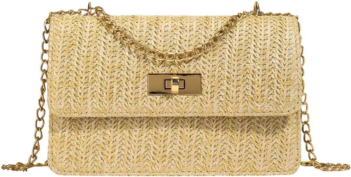 Schoudertas dames klein - rechthoekig - draaibare sluiting - elegante crossbody bag - ShopVlot
