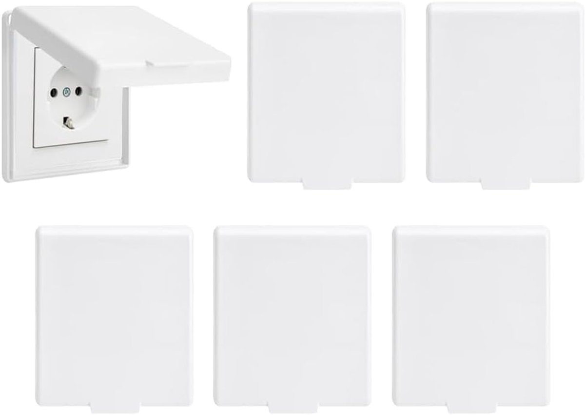 Flip Socket Cover 6 Stuks - Type 86 - Waterdicht - Bescherming tegen regen voor tuin en keuken - ShopVlot