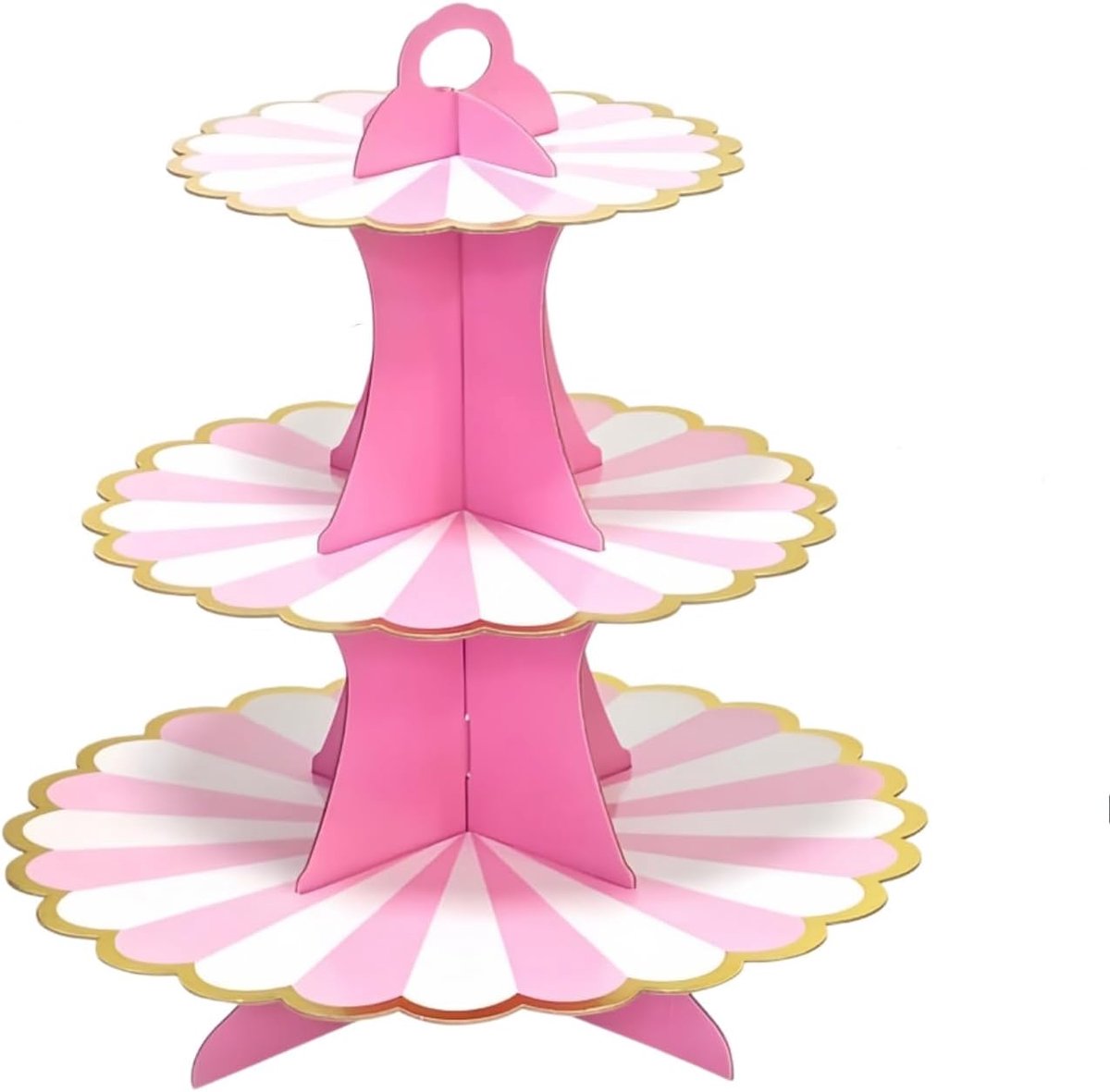 Taartstandaard karton - ronde vorm - decoratief - ideaal voor feestelijke taarten - ShopVlot