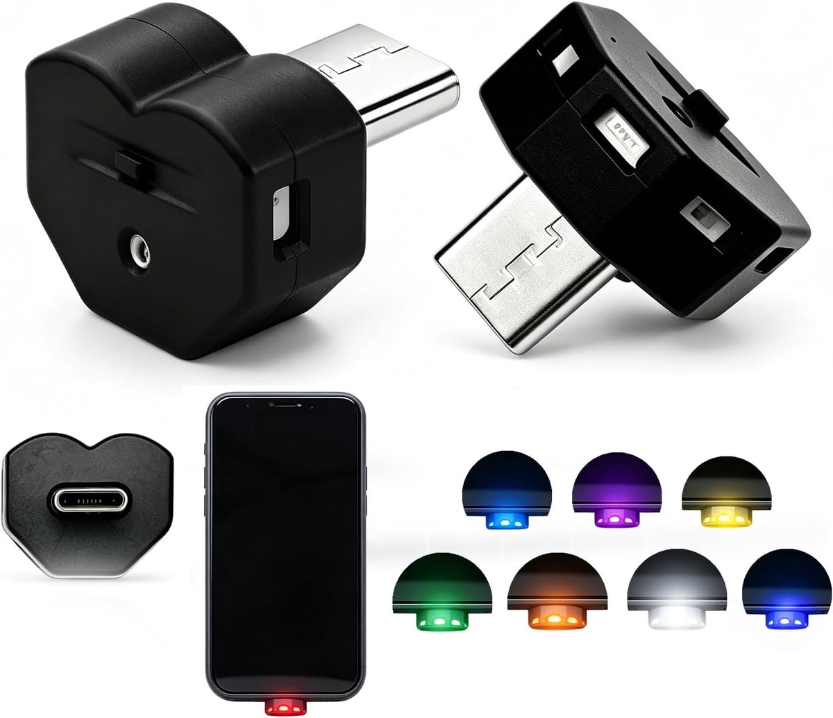 USB-ledlamp met 8 kleuren RGB - mini USB ledlicht - instelbare lichtmodi - sfeerverlichting voor auto en thuis - ShopVlot