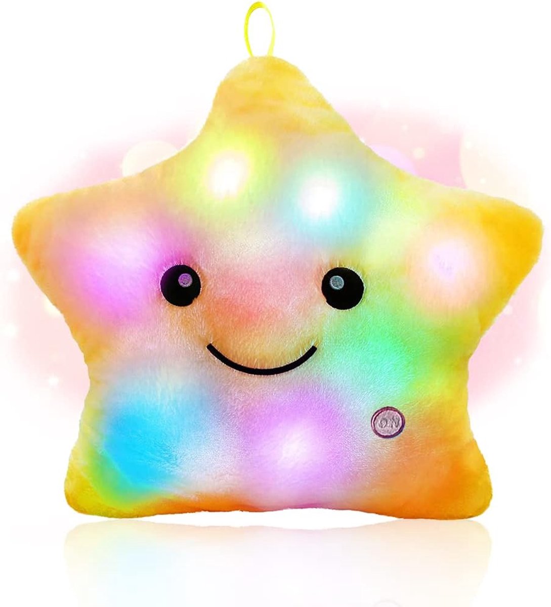 Kussen set kerst - Gele katoen en linnen - Decoratieve kussens met verlichting - Creëer een sfeervolle kerst - ShopVlot