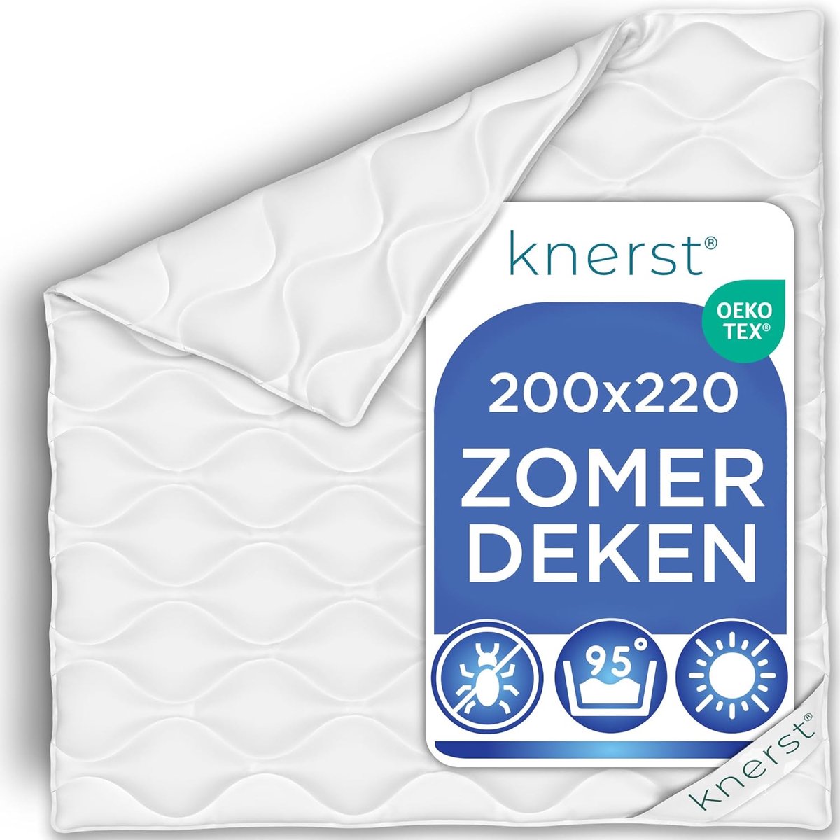 Thijox - KNERST® Zomerdekbed 200x220 - Ademend Microvezel Dekbed voor Warme Nachten - Lichtgewicht Verkoelende Deken - Wasbaar Comforter Dekbed