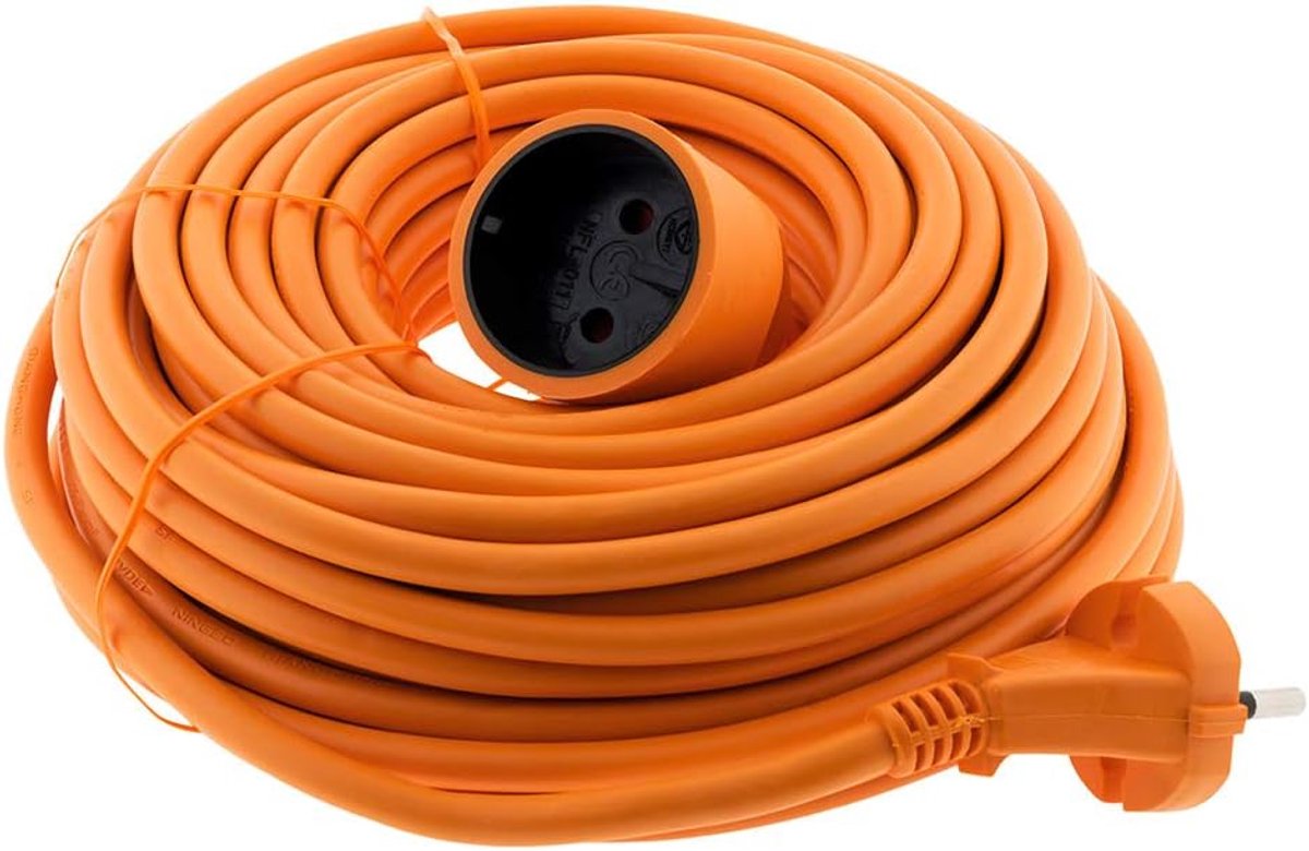 Thijox - Powercord 3 Meter - Hoogwaardige Verlengsnoer met Veiligheidsstandaard - Ideaal voor Thuis, Tuin, Camping en Werk - Zwart
