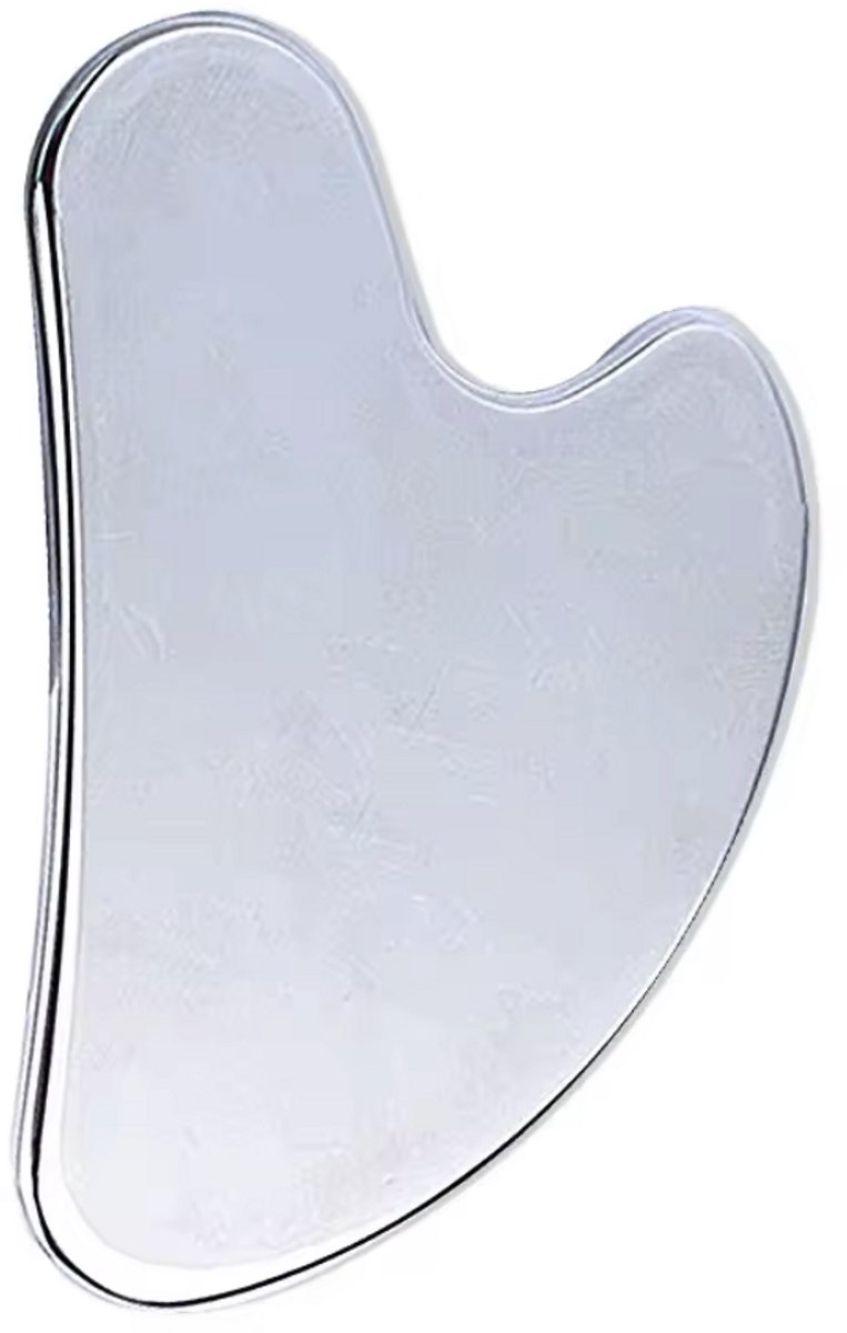 Zilverkleurige Gua Sha steen - Guasha - Betere bloedsomloop - Gua Sha Stone - Gua Sha schraper - Gezichtsbehandeling - CHPN
