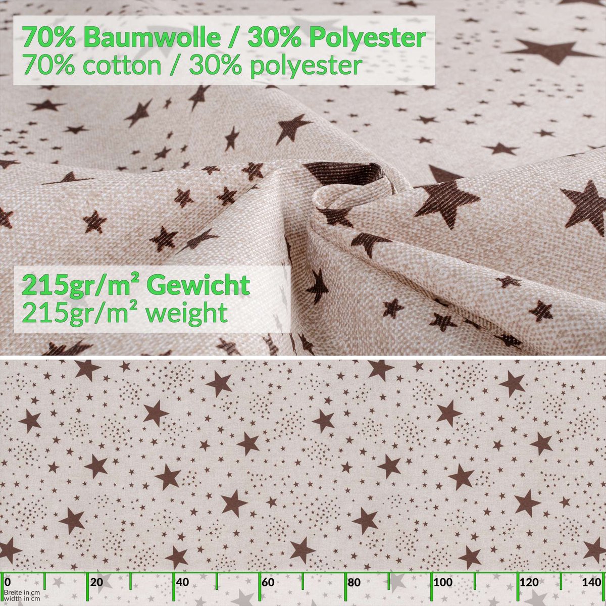 ANRO Tafelkleed Sterren Meerkleurig 400x140cm Rechte rand Afwasbaar Waterafstotend Binnen & Buiten