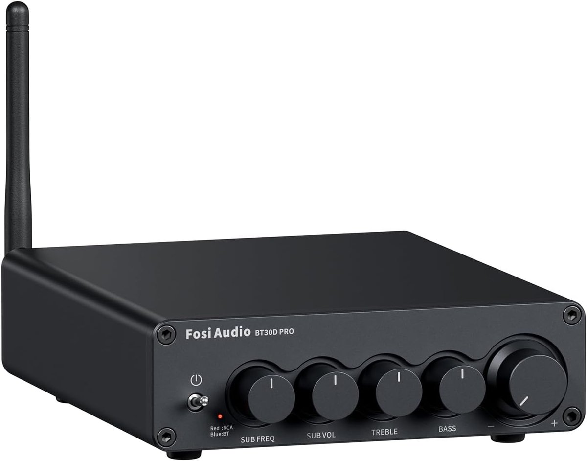 Thijox - Hi-Fi Bluetooth 5.0 Stereo Audio Receiver Versterker 2.1 Kanaal Mini Klasse D Geïntegreerde Versterker 165Wx2+350W voor Home Desktop Boekenpl