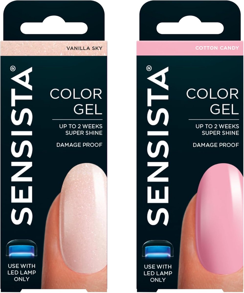 Thijox - Glittery Pink Duo Set - Gellak Voordeelset - Roze Glitter Gel Nagellak voor LED Lamp - 2 Stuks - Perfect voor Feesten en Speciale Gelegenhede