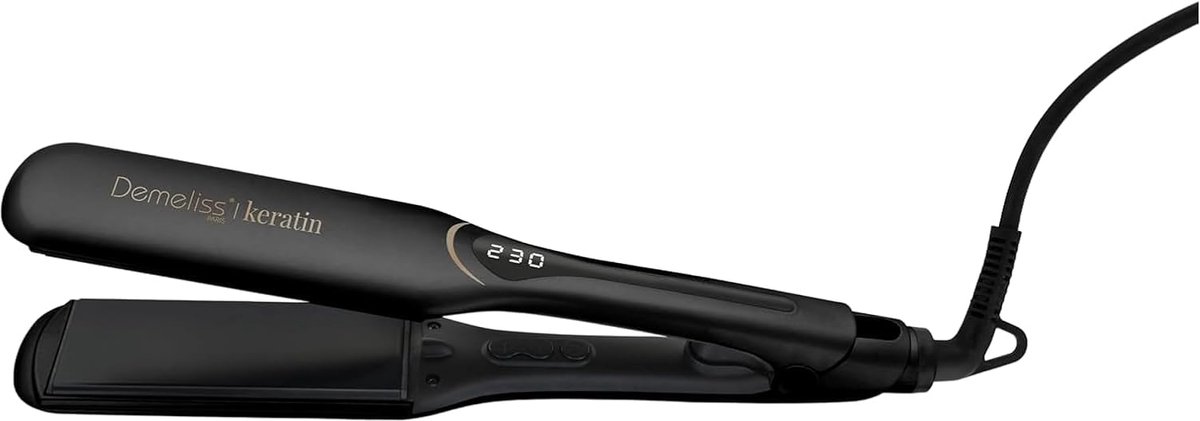 Thijox - Professionele Stijltang Black Ceramic XL met Brede Platen - 14 Temperatuurinstellingen - Digitale Display - 360 Graden Draaibare Kabel - Gesc