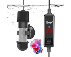 Thijox - Hygger Aquariumverwarming 10W - Verstelbare Aquarium Verwarmer met Temperatuurregelaar - Digitale Verwarming voor Zoet- en Zoutwater Tanks 15