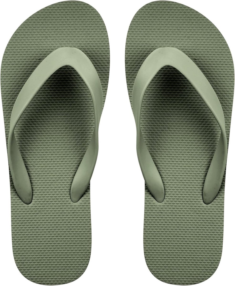 Teenslippers voor heren voor thuisgebruik, outdoor, strand en zwembad in Gras Groen, maat 40/41 EU