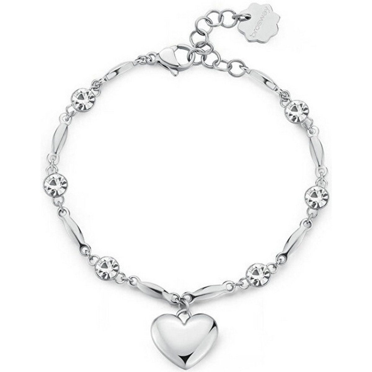 BROSWAY CHAKRA BHKB211 STAINLESS STEEL HARTJES ARMBAND MET KRISTALLEN 1 STUK