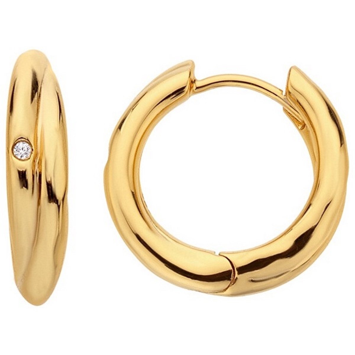 HOT DIAMONDS DE812 GOUDEN OORRINGEN MET DIAMANT 1 PAAR