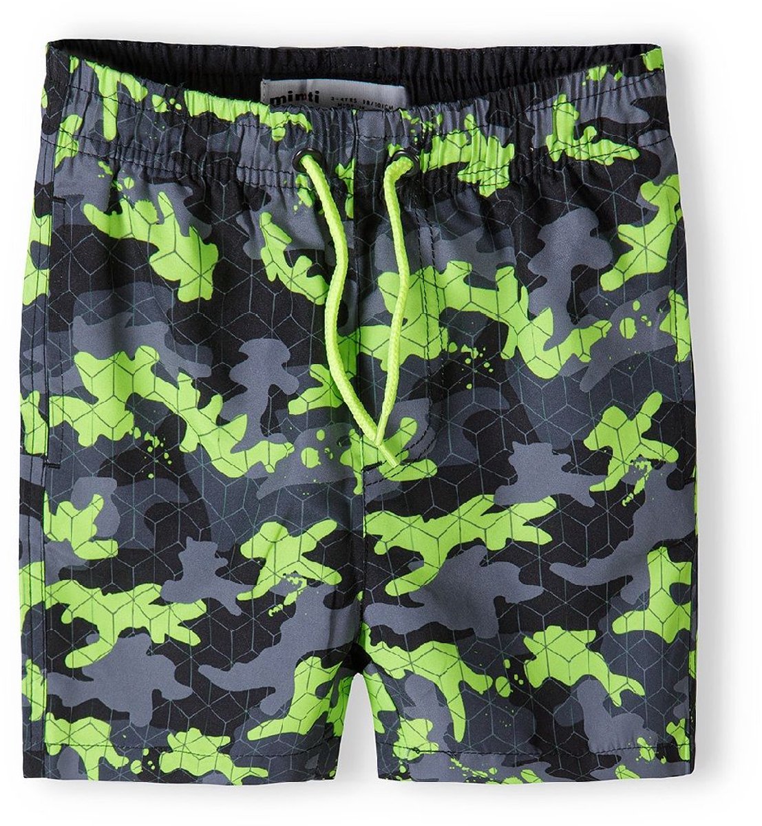 Minoti zwembroek jongens camouflage - sneldrogend - groen