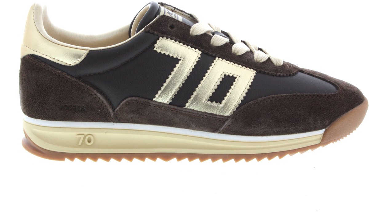 Dames Sneakers Back70 Back70 Back70 Jogger N02 Coffee/gold Donkerbruin - Maat 42