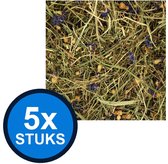 5x Deli Nature - Rodelicious kruidenhooi korenbloem&brandnetel 600gr - Knaagdierenvoer - 600 g