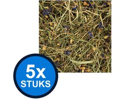 5x Deli Nature - Rodelicious kruidenhooi korenbloem&brandnetel 600gr - Knaagdierenvoer - 600 g