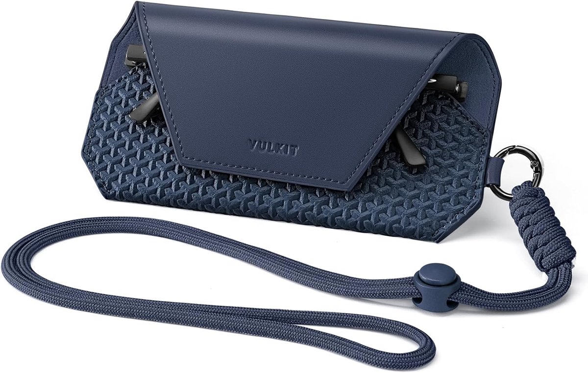 VULKIT Portable Leather Glasses Case for Women and Men, Slim Sunglasses Case, Unisex Glasses Case - ShopVlot
