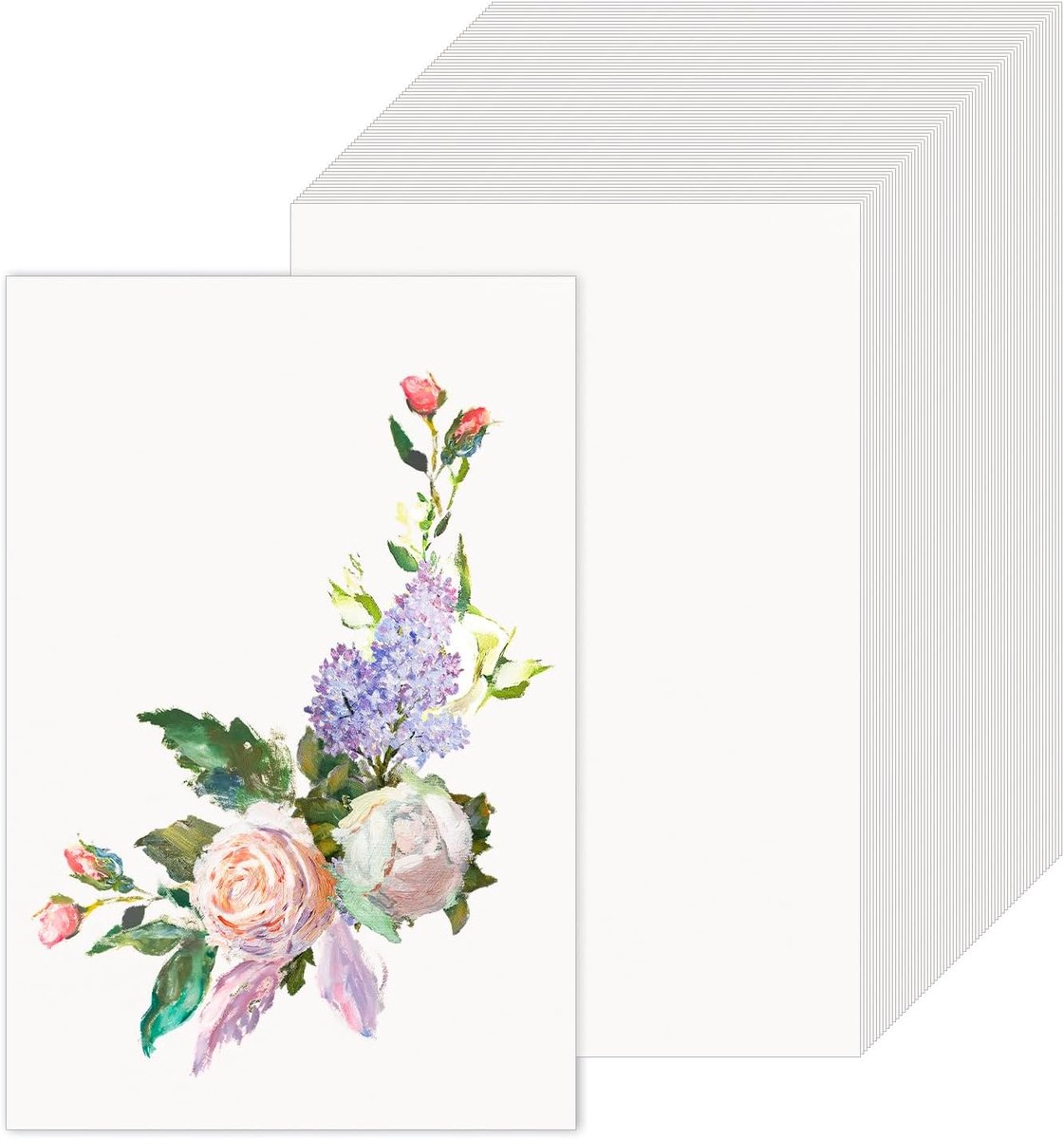 Thijox - 100 Stuks Wit Karton Blanco Kaarten 10x15 cm - Dikke Indexkaarten 250 g/m² voor Printer - Perfect voor Bruiloft, Verjaardag, Bedankkaarten en