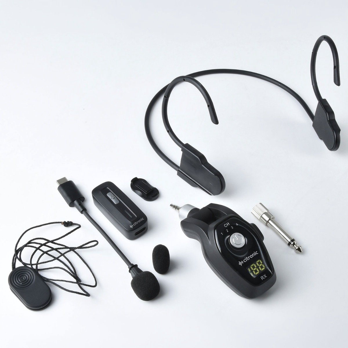 Citronic NL24 draadloze dasspeldmicrofoon 2,4 GHz oplaadbaar digitaal vergunningsvrij