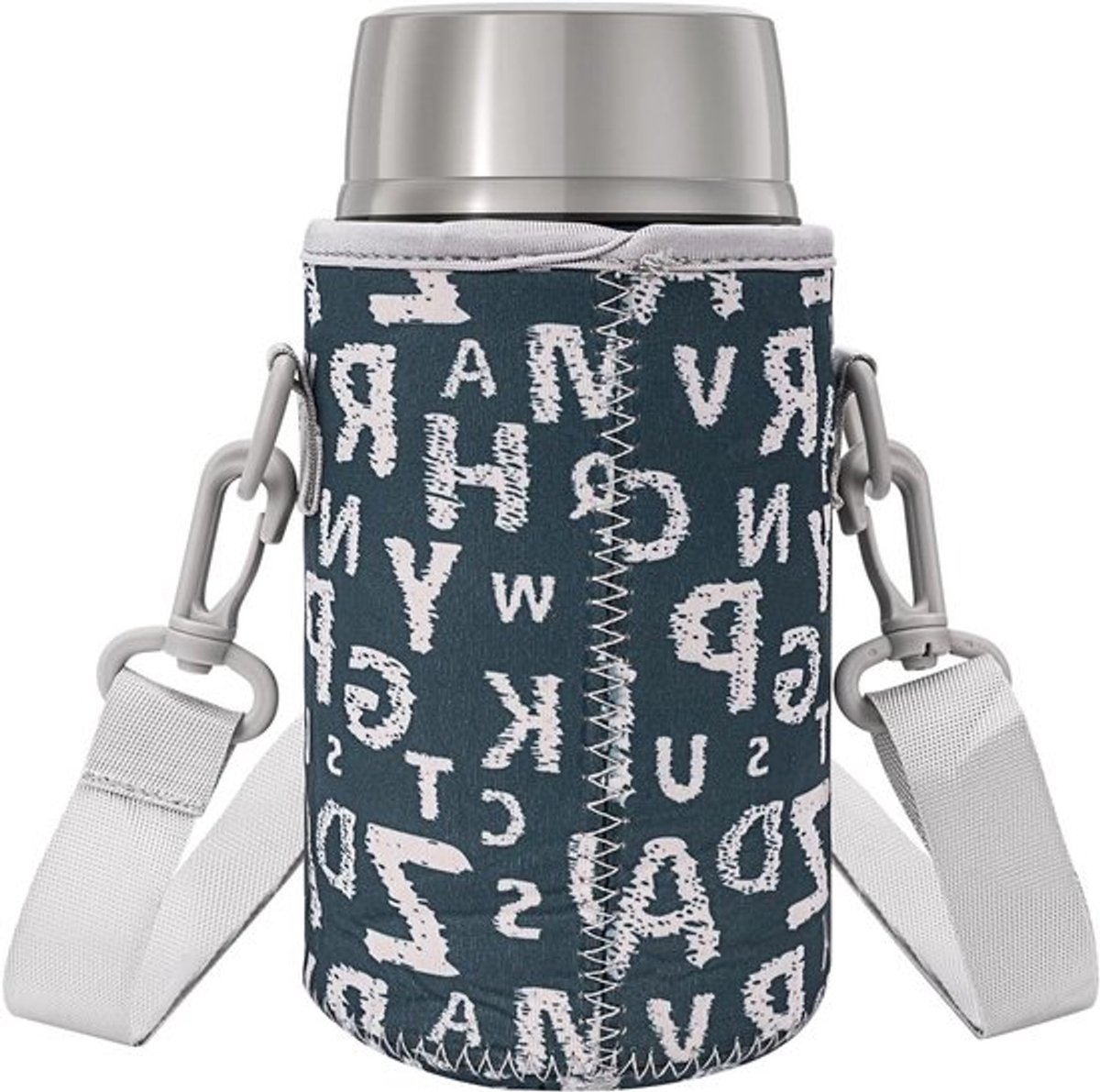 Thermische kruikhouder - Geïsoleerde lunchtas - Schouderriem - Geschikt voor kantoorwerk - Outdoor picknicks - 24oz thermoskan - Blauw