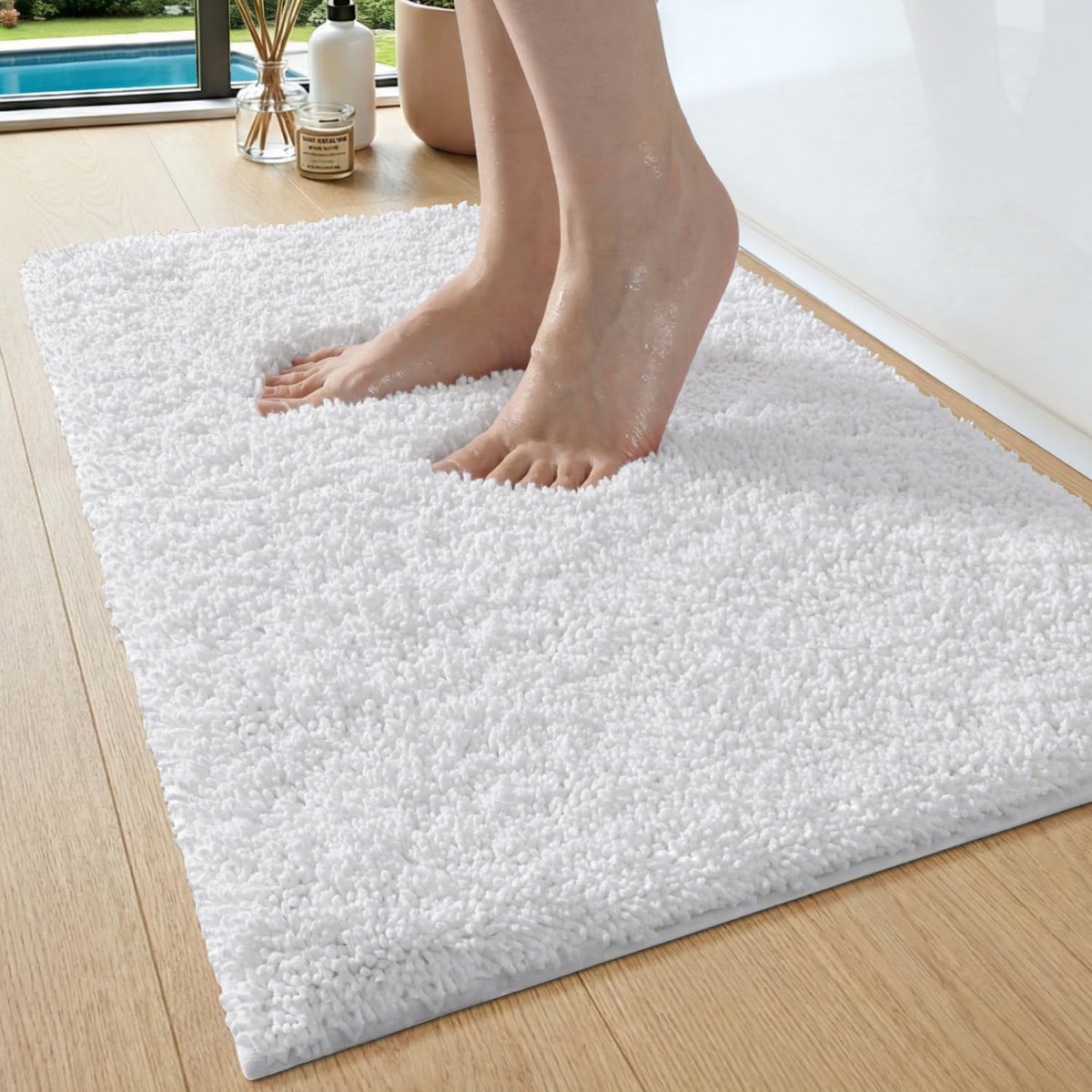 Badmat Extra Dik 40x60 cm - Waterabsorberend & Antislip - Machinewasbaar - Wit