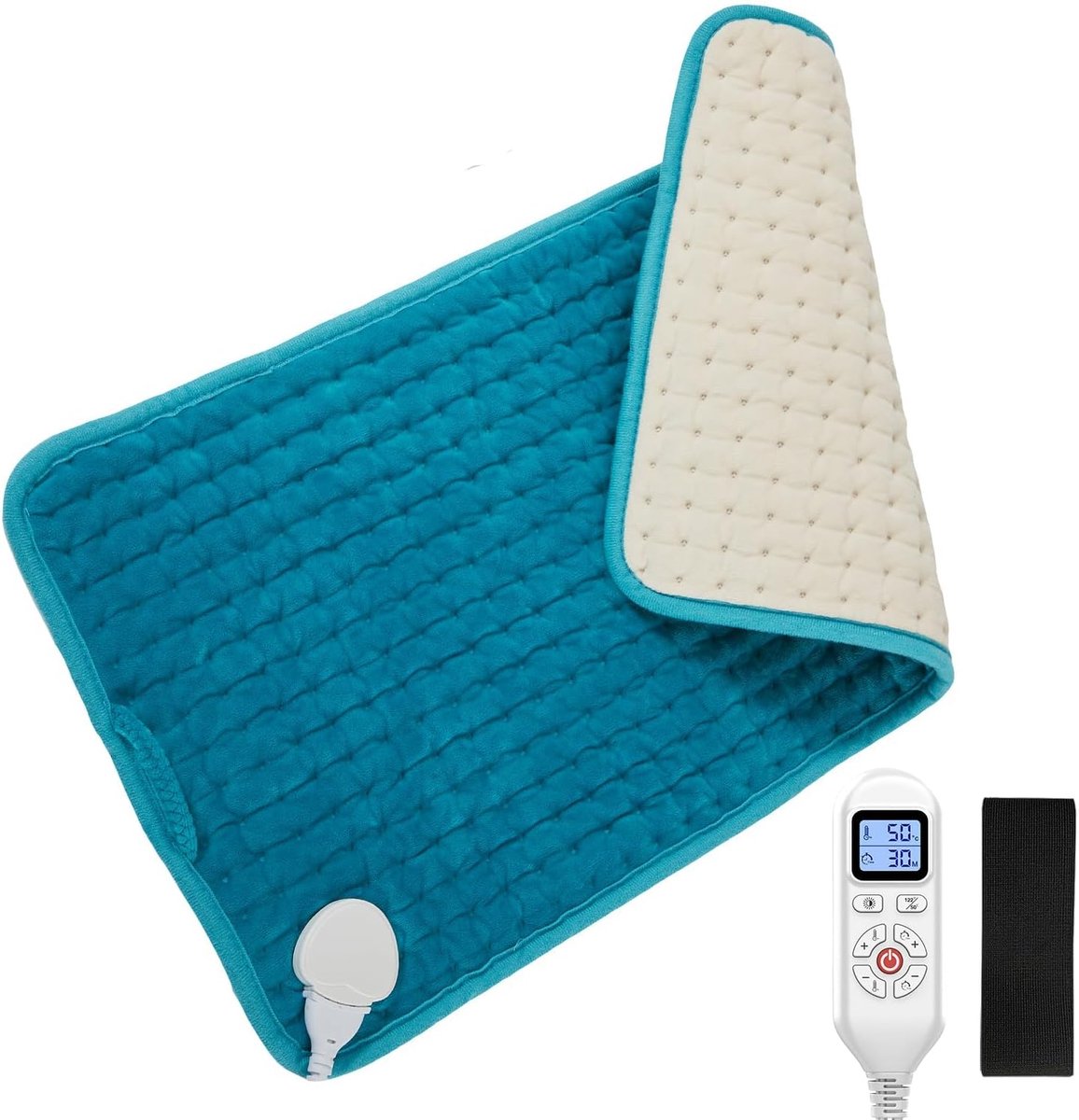 SnelShoppen - Elektrische Warmtepad - Verstelbare Warmte 30-70°C - Automatische Uitschakeling 10-90 min - Ideaal voor Nek, Schouders, Rug, Voeten, 30x