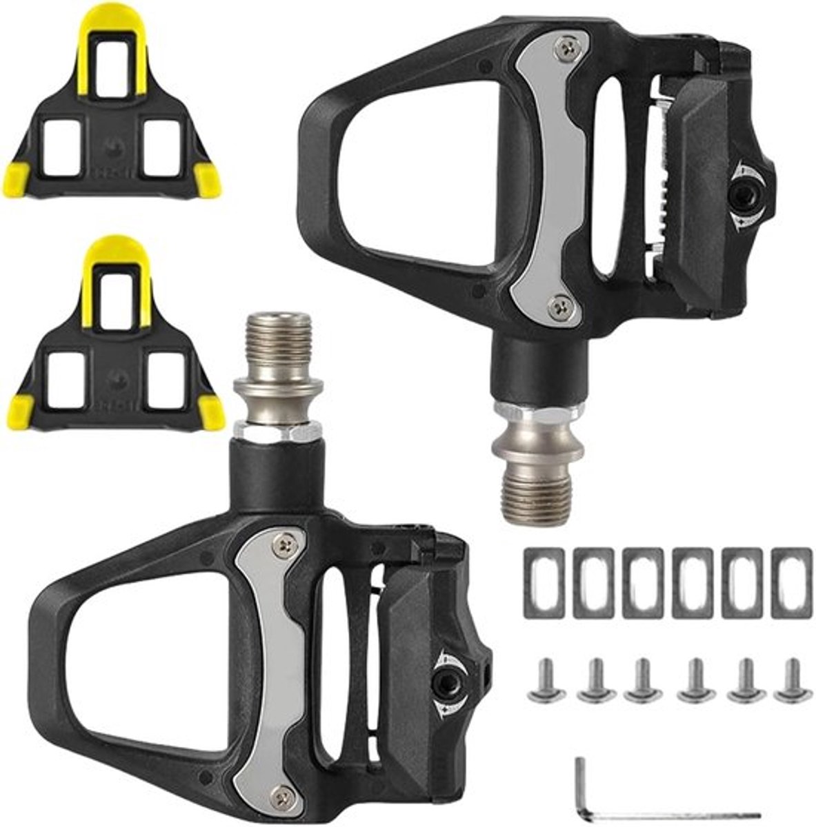 Fietspedaal - Pedaal - Geschikt Voor Shimano Spd-Sl - 9x10 Cm. Antislip Fietspedaal Met Fraaie Details - Voor Racefietsen, Langeafstandsritten En Buitengebruik