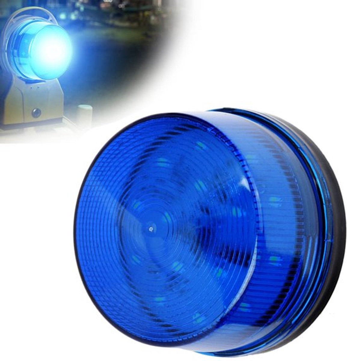 Blauwe stroboscooplamp, LED-signaallamp, waarschuwingslamp voor alarmsysteem voor thuis