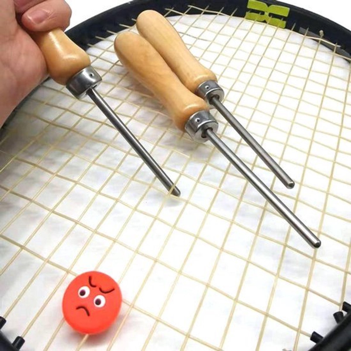 Tennis Priem 194mm/7.64in RVS Grenen Draadsnijgereedschap voor Badminton Racket Stringing - Draad Door Oogje Voor Racket Draadbeheer