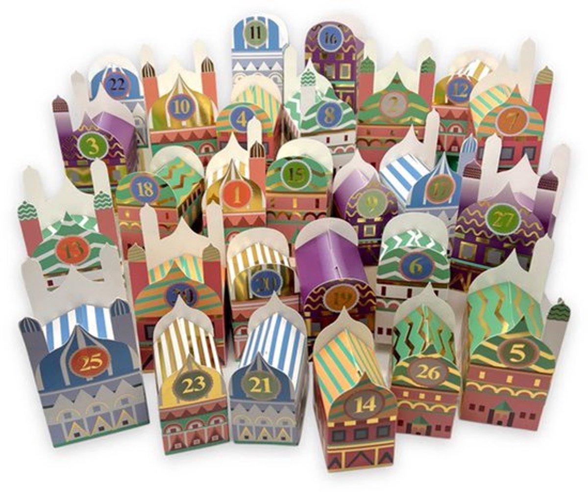 Ramadan Kalender - 30 Kleurvolle Cadeau Dozen met Automatische Bodem, Gouden Foliedruk, Herbruikbaar
