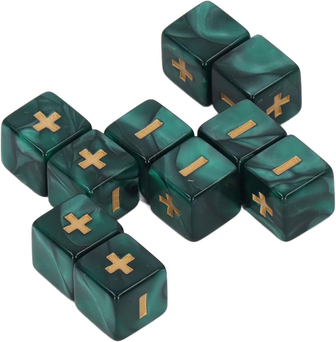 SnelShoppen - 20 Stuks Dobbelstenen Set, Multifunctionele Lesdobbelstenen voor Wiskunde, Duidelijke Symbolen, Kleurrijk, Perfect voor Thuisonderwijs,