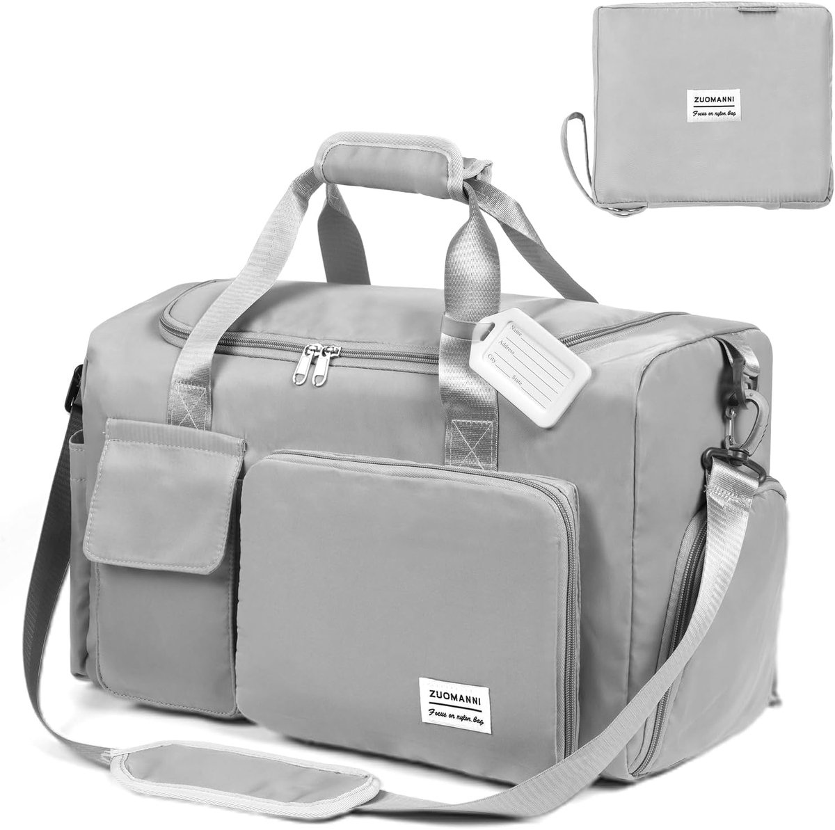 SnelShoppen - Opvouwbare Reisplunjezak - Lichte Gymtas voor Dames en Heren - Weekendtas 35L met Nat/Droog Scheiding - Waterdichte Sporttas voor Reizen