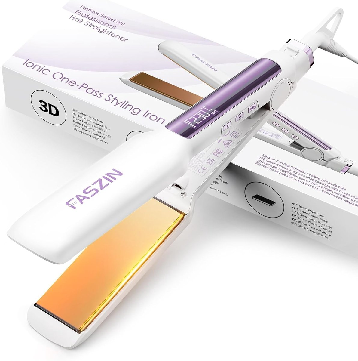 Professionele Titanium Stijltang met 11 Temperatuurinstellingen en Snelle Opwarming
