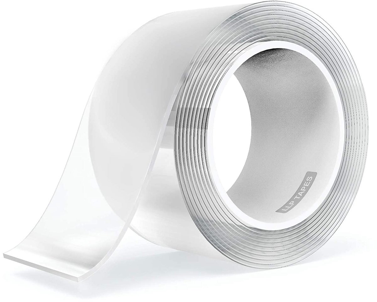 SnelShoppen - Dubbelzijdige Nano Tape 50,8 mm x 10 m x 1 mm - Sterke Wasbare Geltape - Traceless en Verwijderbaar - Perfect voor Muurdecoratie, Poster