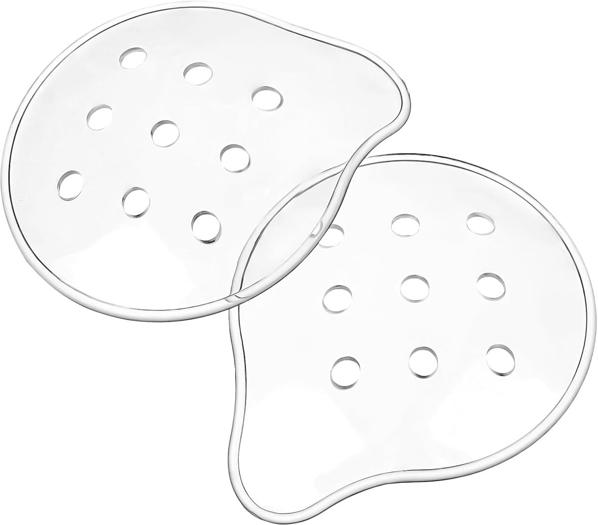 SnelShoppen - 2x Duidelijke Plastic Oogpleisters met 9 Gaten, Ademend en Geventileerd Oogbedekking voor Herstel na Cataract, Medische Oogbescherming v